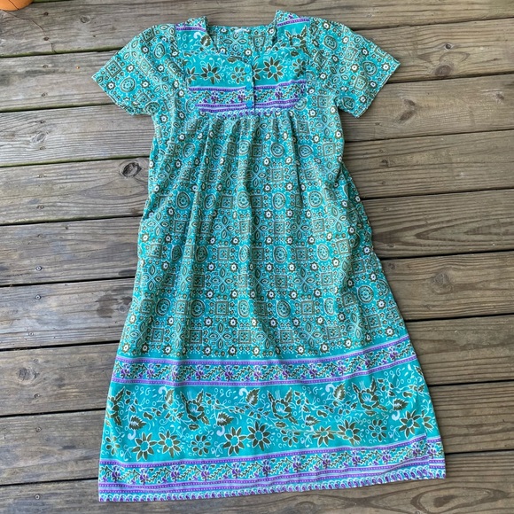 Vintage Dresses Vtg Maximalist Cotton House Dress Poshmark